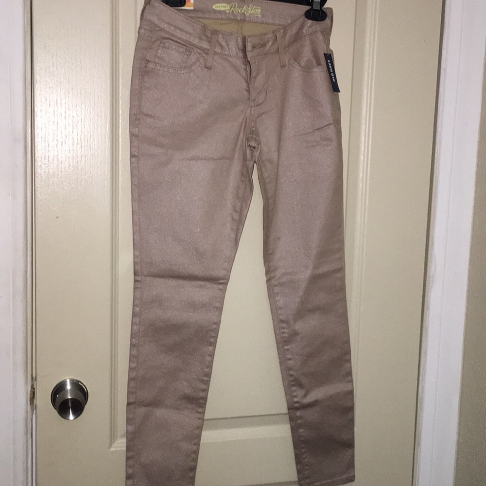 khakis glitter pants